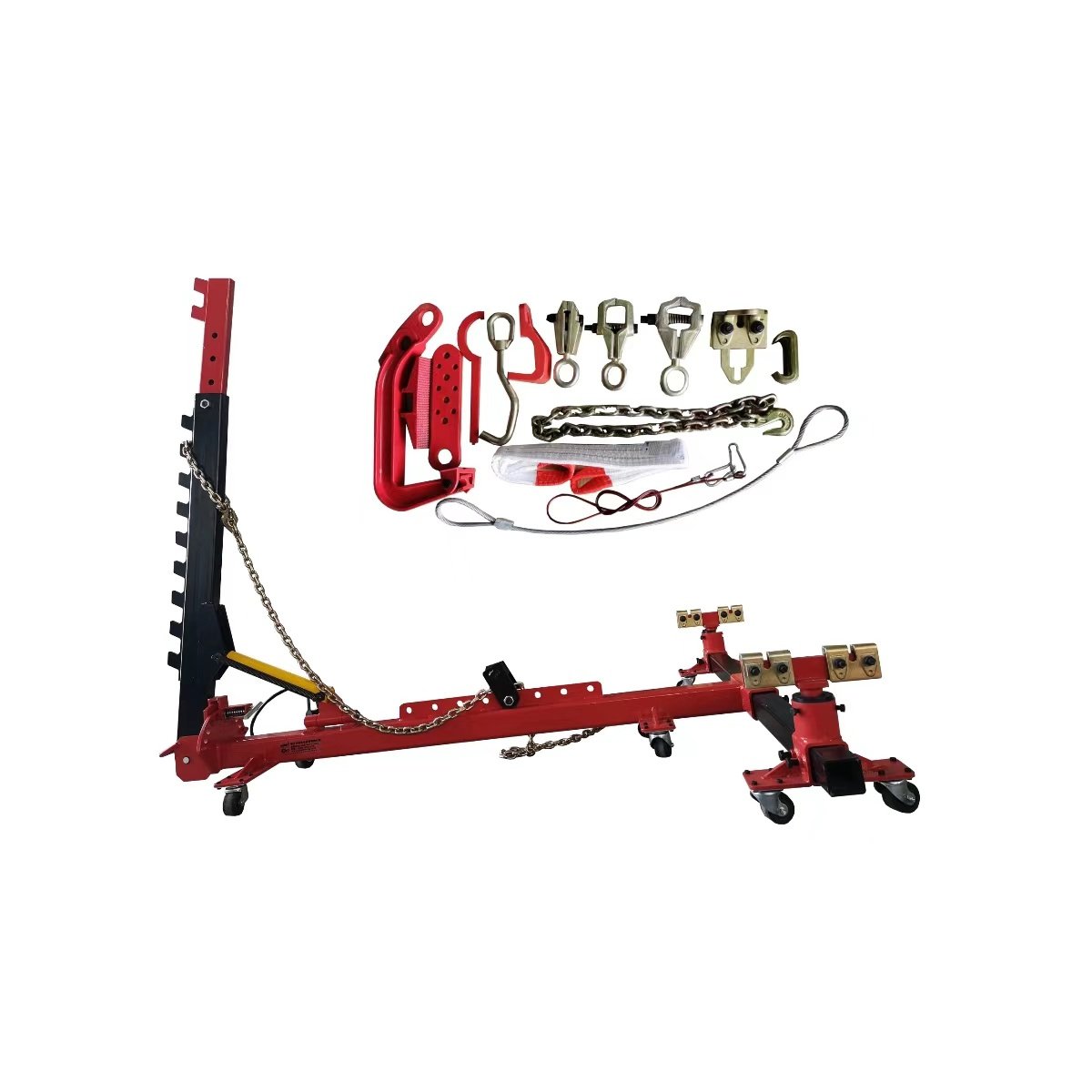 Portable Auto Frame Puller Portable Metal Beam Straightener Simple Frame Machine for Vehicle Chassis Dent Puller Bench